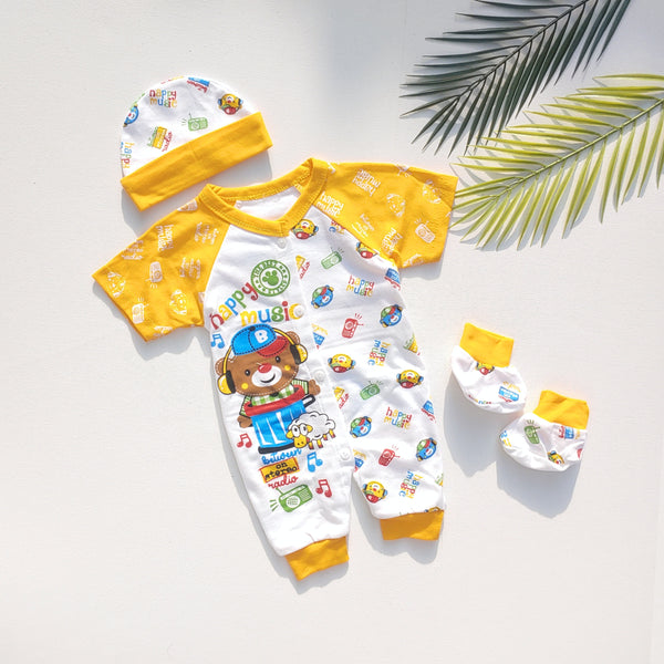 HAPPY BEATS BABY ROMPER SET